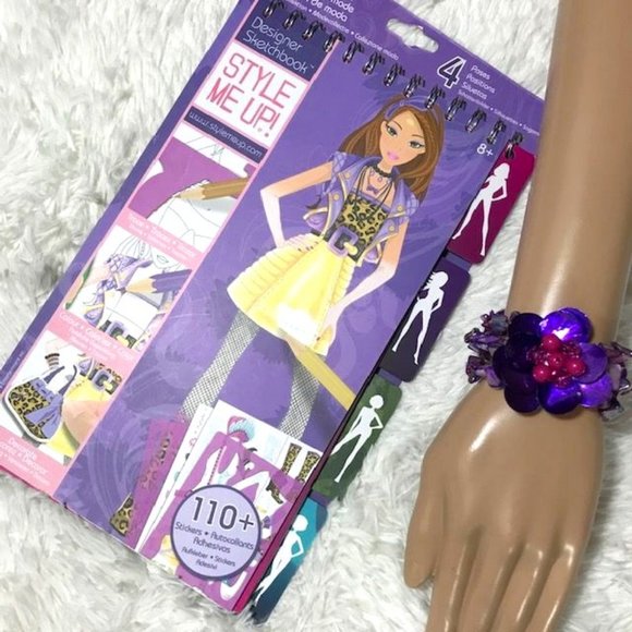 NWOT Designer Sketchbook Style Me Up! & Triple Strand Stone & Bead Bracelet Set - Picture 1 of 11